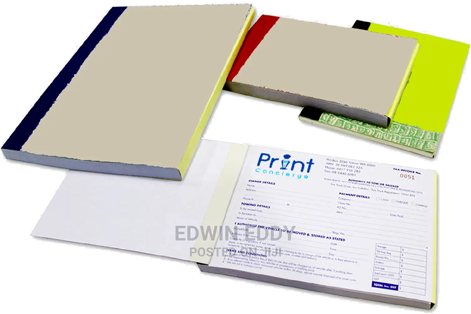 Receipts Books Printing in Nairobi Central Printing Services, Edwin