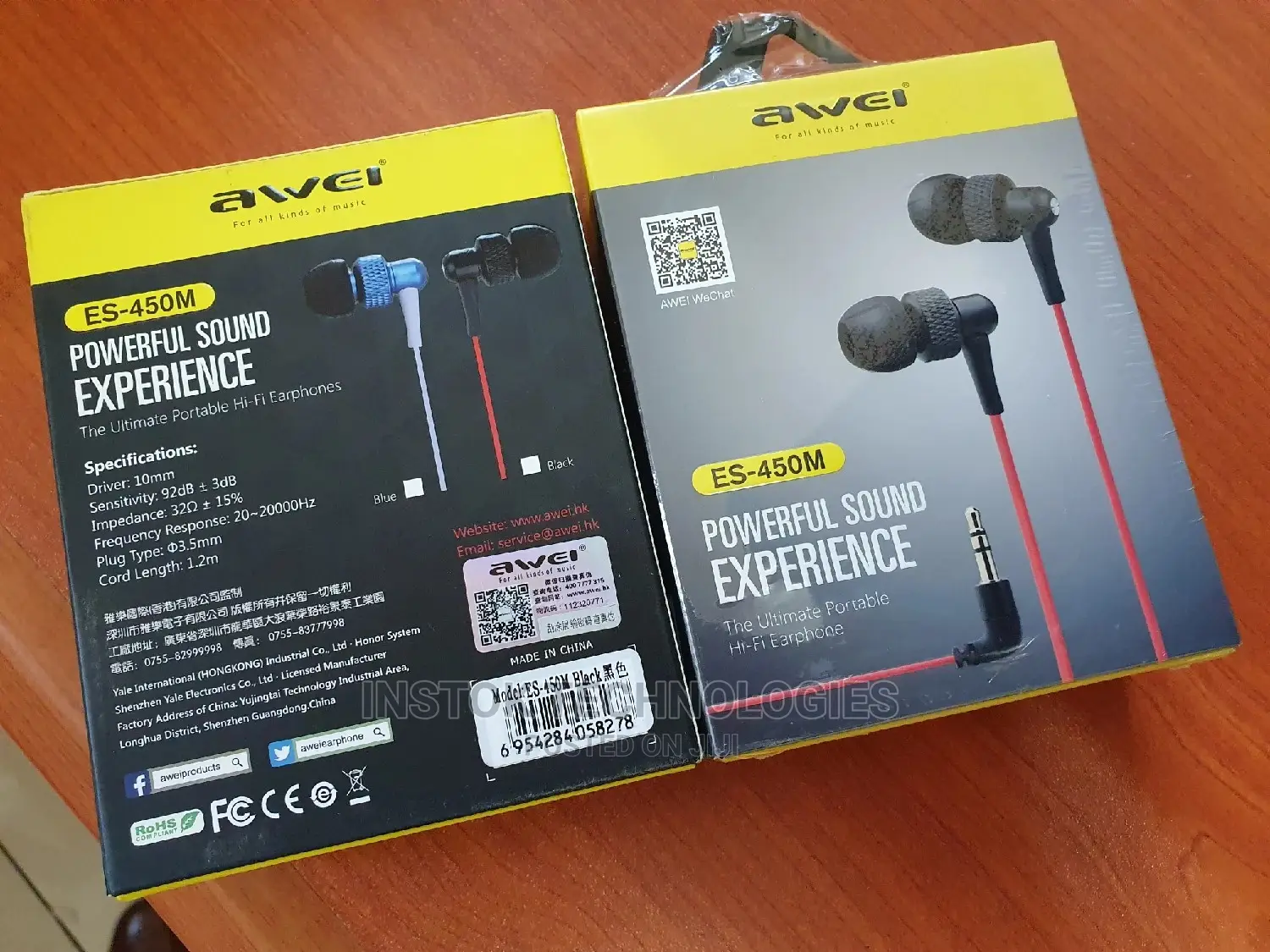 Awei ES-450M Stereo Bass Perfomance Earphones Black
