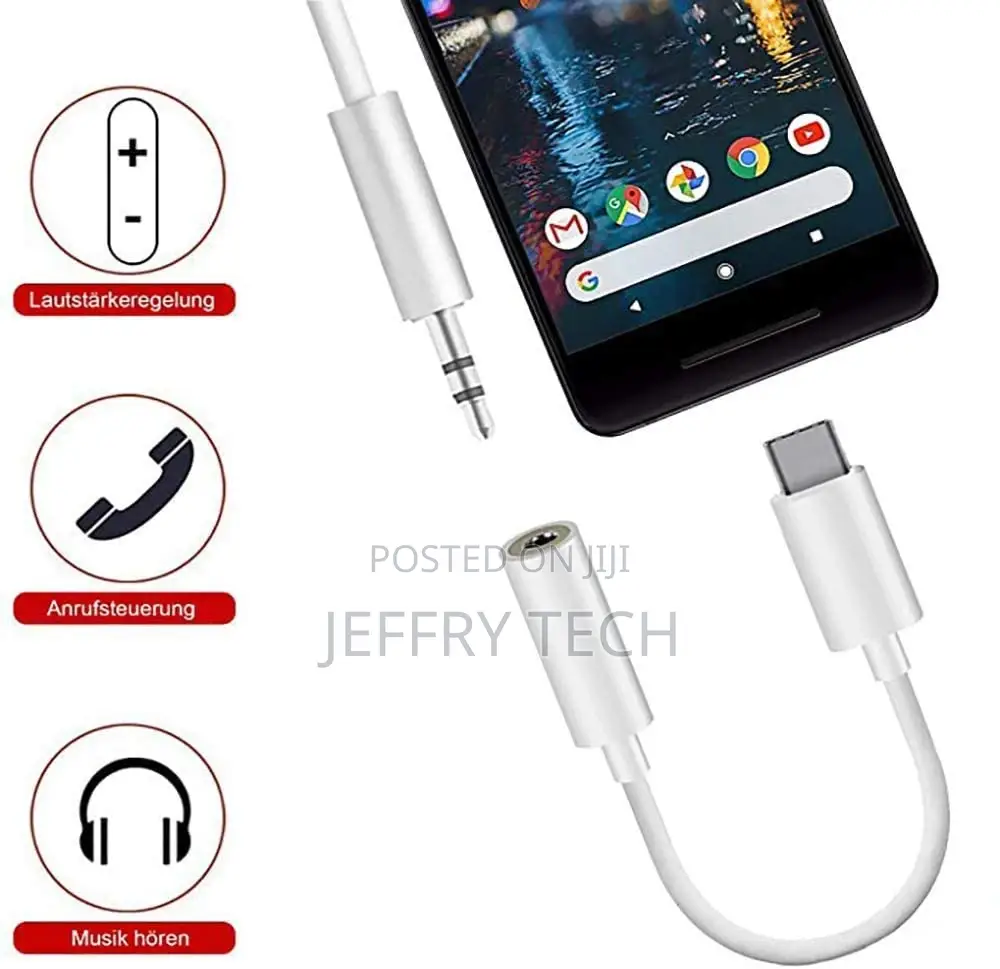 USB C to 3.5mm Headphone Jack Adapter, Upgrade USB Type C Au