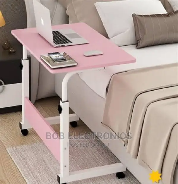 Foldable Bedside Laptop Stand With Lockable Wheels