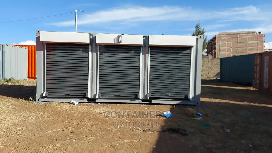 20ft Shipping Container Fabricated Into 3 Shops