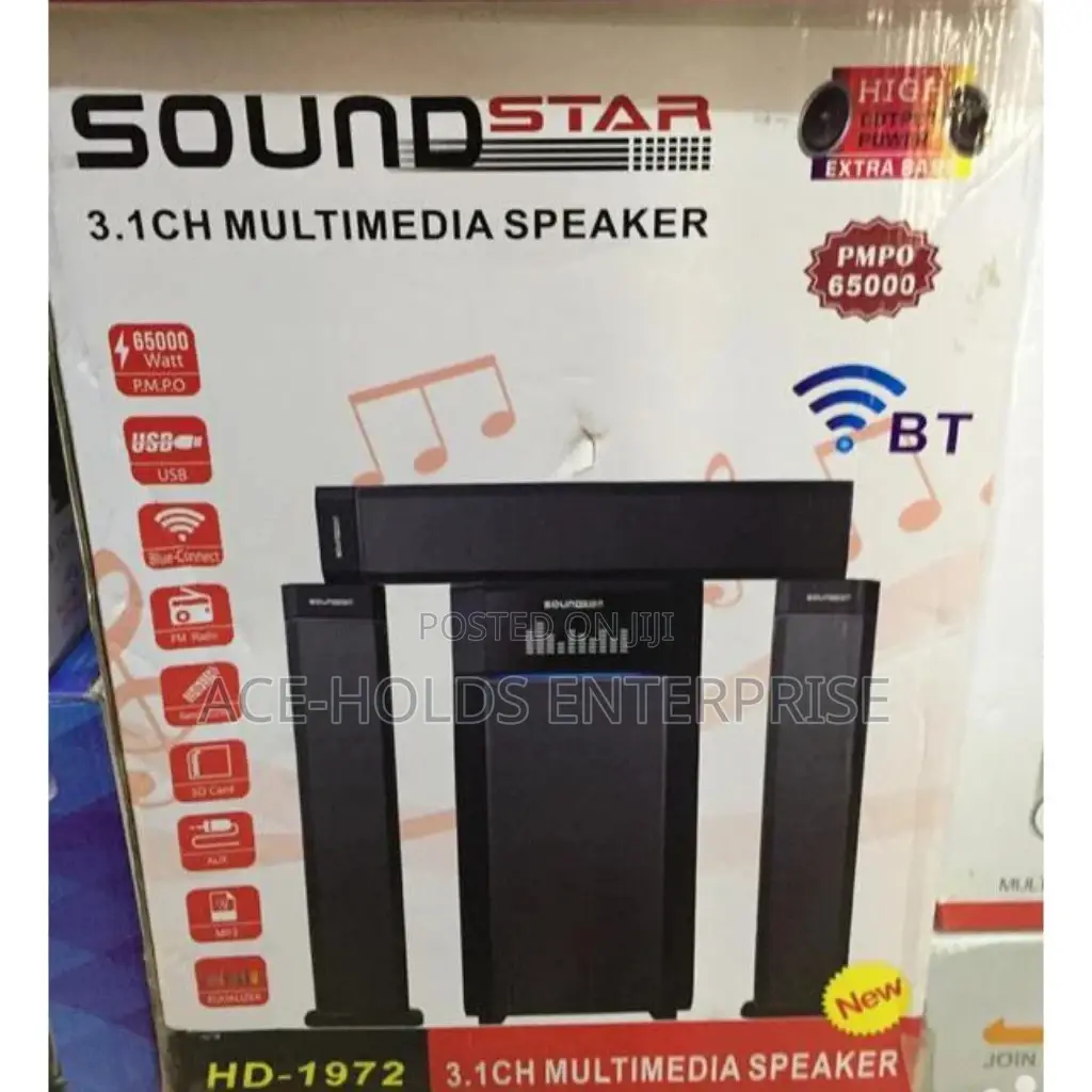 3.1ch Multimedia Speaker Sound Star Hd-1972 65000watts.