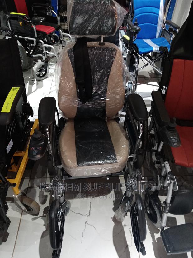 Electric Wheelchair With a Reclining Backrest - main view