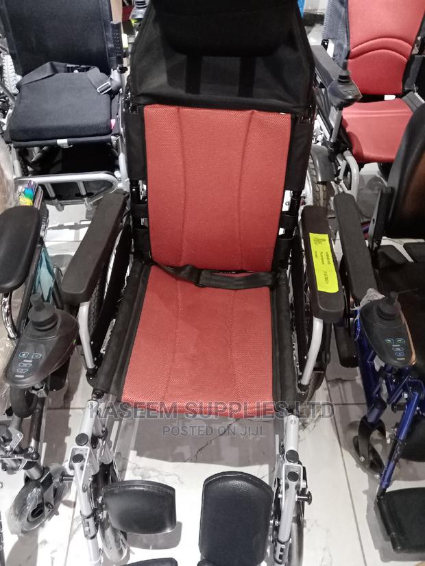 Electric Wheelchair With an Elevated Back Rest - main view