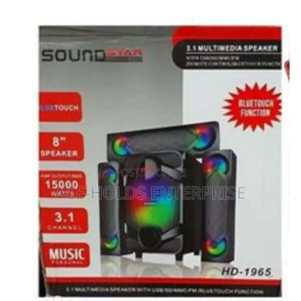 3.1 Ch 15000 Watts 8"Speaker Sound Star Hd-1965 Sound System