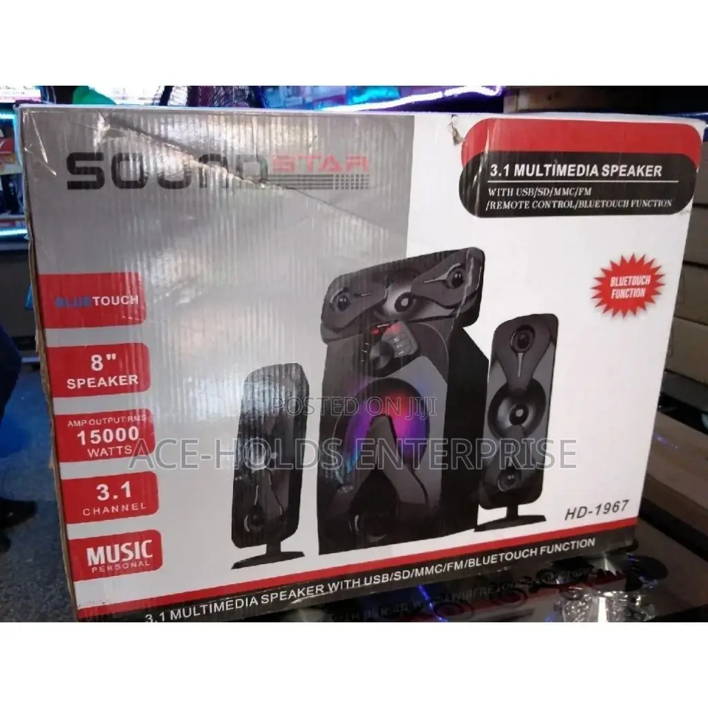 3.1ch 15000 Watts Sound Star Hd-1967 Multimedia System.