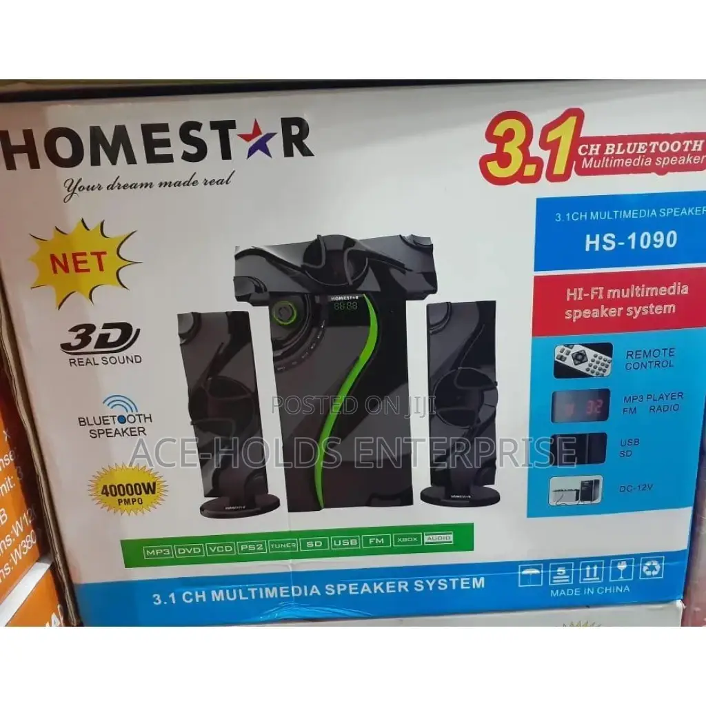 3.1 Ch 40000 Watts Homestar HS-1090 Multimedia System.