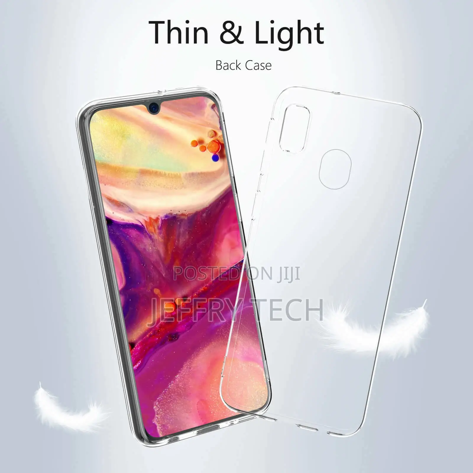 Samsung Galaxy A40 A50 Clear Gel Case New Silicone Slim Ult