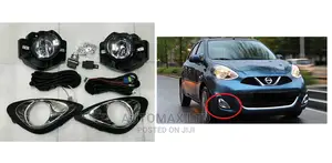 Nissan March/Micra: Yr2013+ Complete Fog Lamps With Chrome,