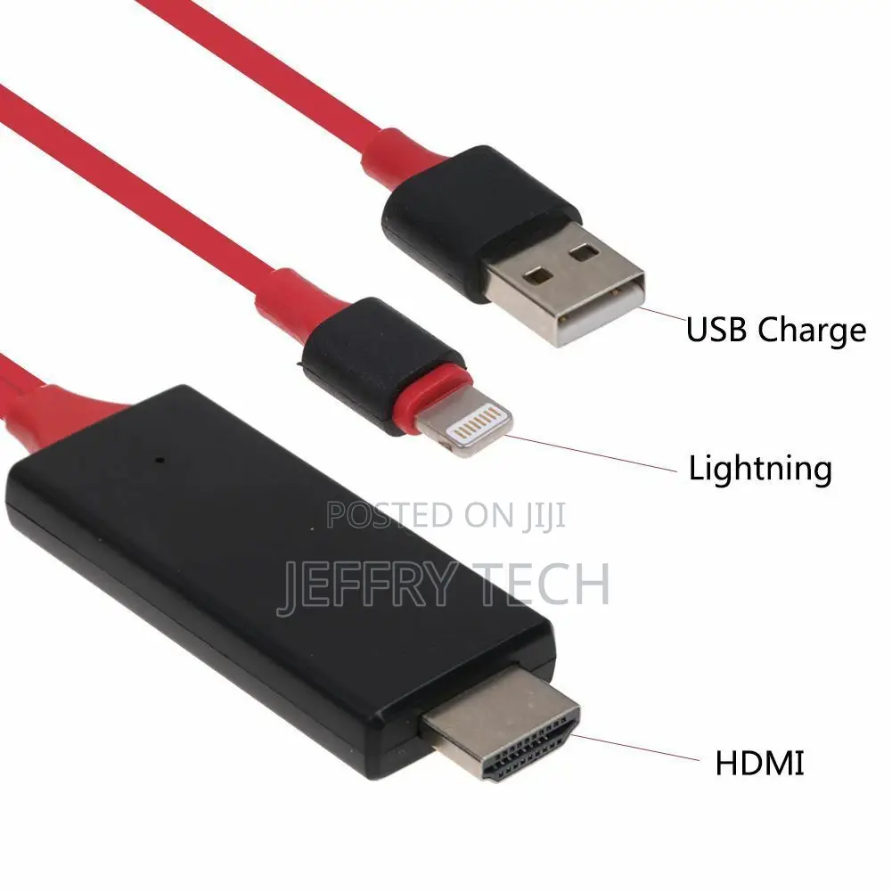 8pin to HDMI HDTV AV TV Adapter Video Output Cable for iPad