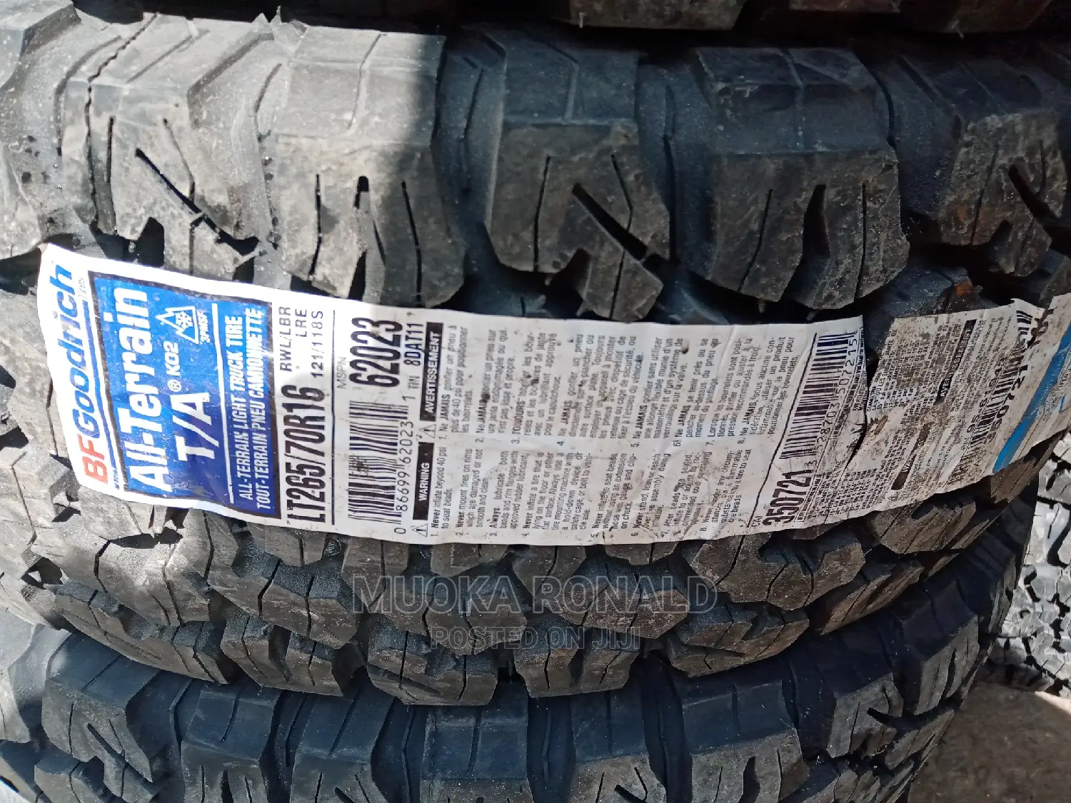 265/70r16 Bf Goodrich Tyre Made in U. S. A