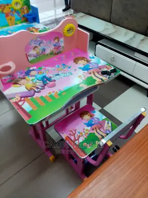 Pink Study Table Plus Chair
