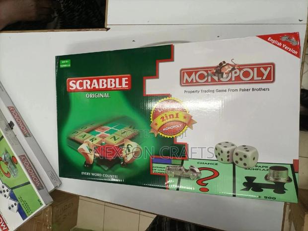 2 in 1 Scrabble and Monopoly Classic Board Game Set(LARGEST) - main view