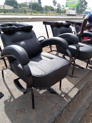 Black Plain Simple Sink Chairs - main view