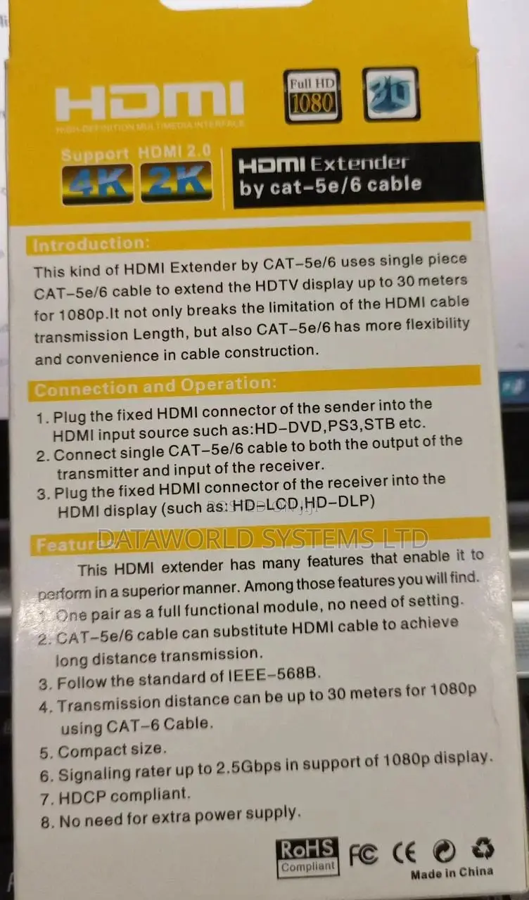 HDMI-UTP Extender 30m