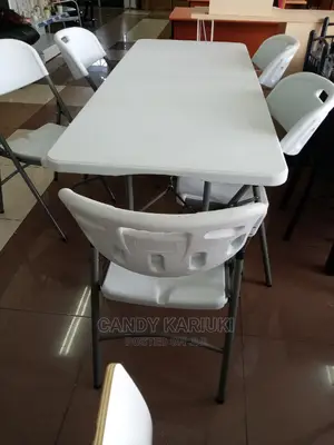 Foldable Table Plus 6 Foldable Chairs