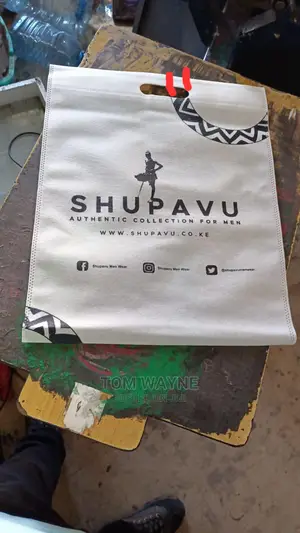 White Non-Woven Bags, Plain and Also Branded