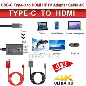 4K HD USB Type C to HDMI HDTV TV Cable Converter for Macbook
