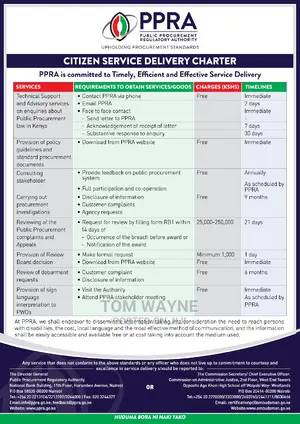 Service Charter Printing