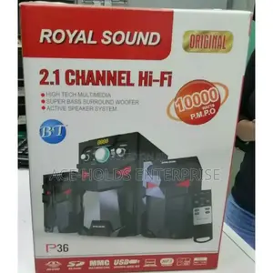 10000 Watts 2.1 Ch Royal Sound Multimedia Speaker System.