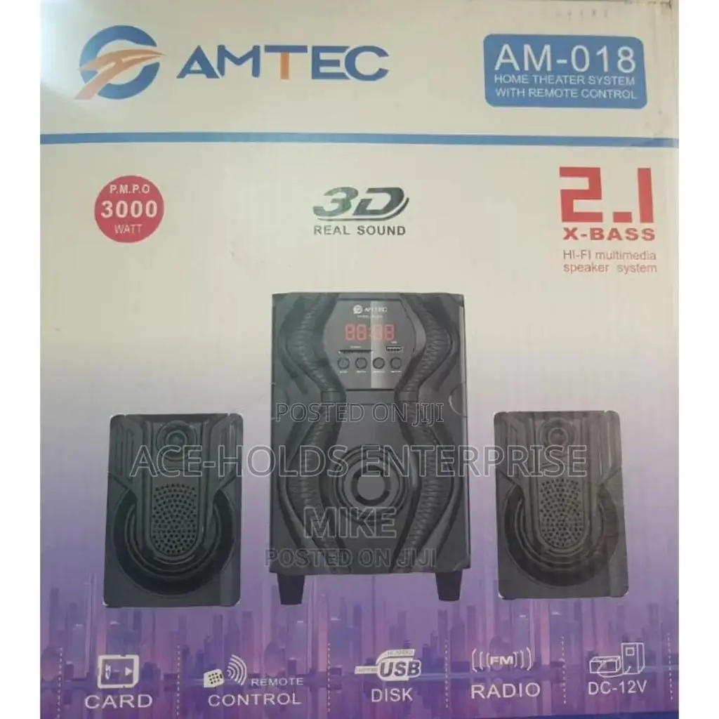 2.1ch 3000watts Amtec AM-018 Subwoofer Sound System