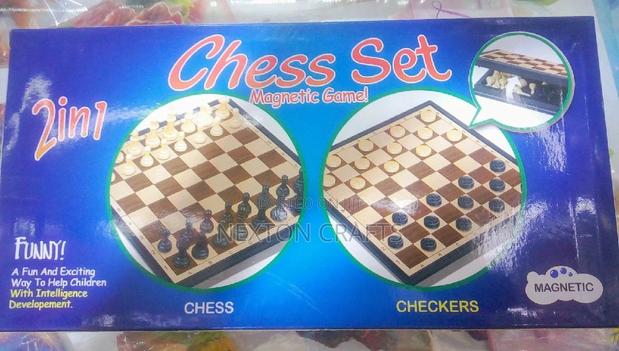 2in1 Chess Checkers/Draught Family Kids Board Games. - thumbnail 3