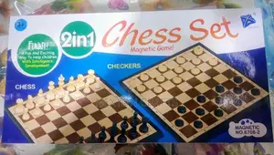 2in1 Chess Checkers/Draught Family Kids Board Games.