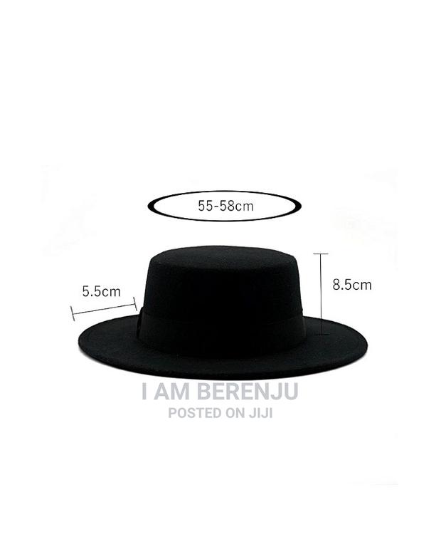 Wide Brim Flat Top Jazz Hat - thumbnail 8