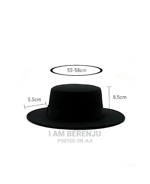 Wide Brim Flat Top Jazz Hat
