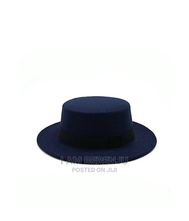 Wide Brim Flat Top Jazz Hat - main view