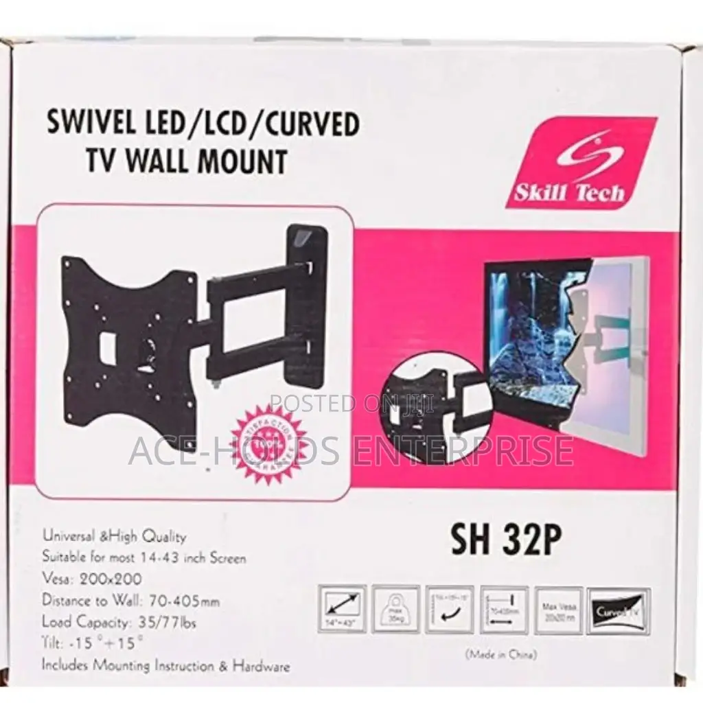 (14-42)Skill Tech Swivel Led/Lcd /Curved Tv Wall Mount Sh32p