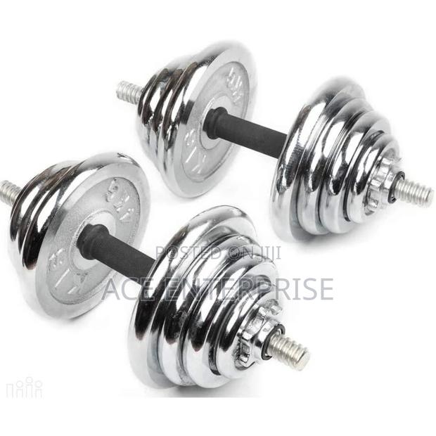 Chrome Dumbbells 10kg - main view