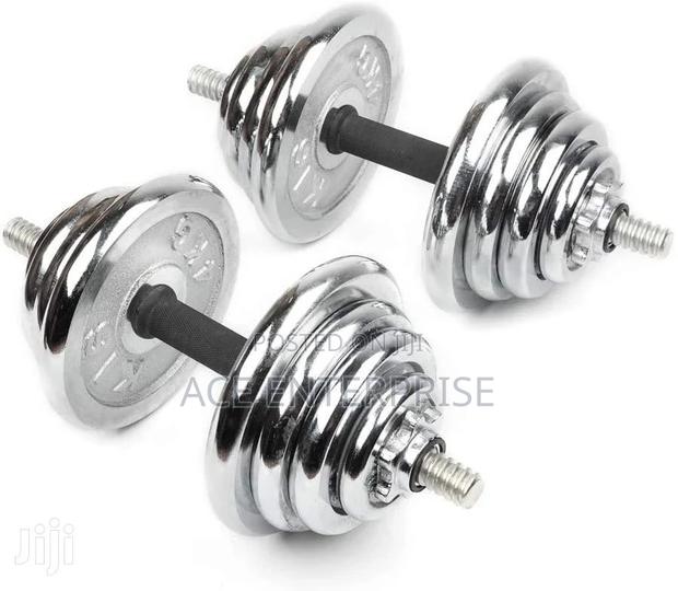 Chrome Dumbbells 25kg - main view