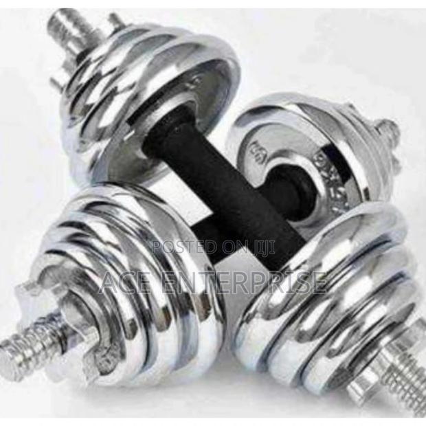 10kgs Chrome Dumbbells Set - main view