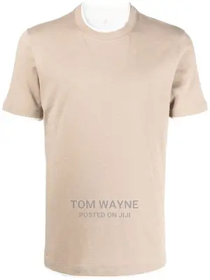 Beige Plain T-Shirts for Printing and Branding