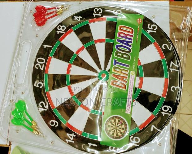 Double Sided Dart Board Game With 6 Darts - main view