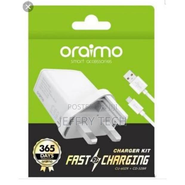 Oraimo 3 Pin Charger - White - main view