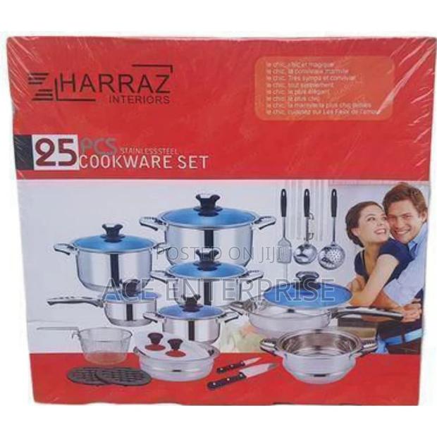 25 Pieces Harraz Stainless Interior Cookware Set. - main view