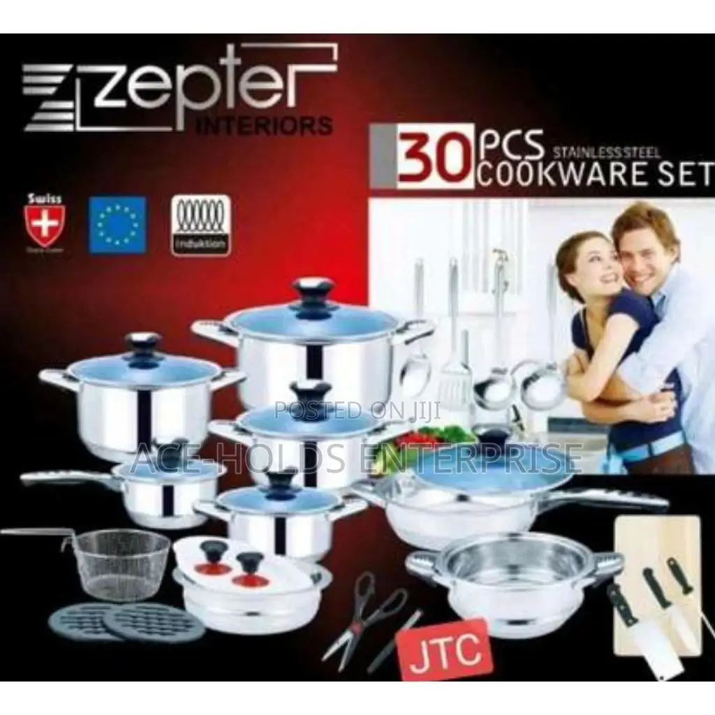 Zepter Interior 30 Pieces Stainless Steel Cookware Set.