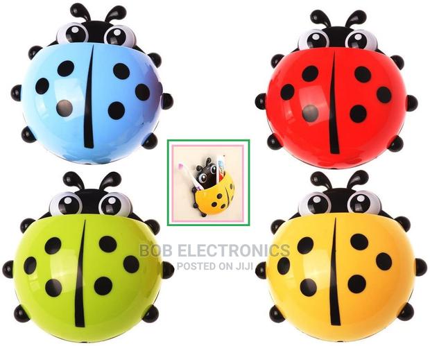 Cute Ladybug Wall Suction Toothbrush Holder - main view