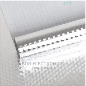 Adhesive Aluminium Kitchen Contact Paper Silver