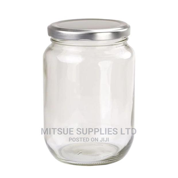 6 Storage Glass Jar 720ml With Silver Lids