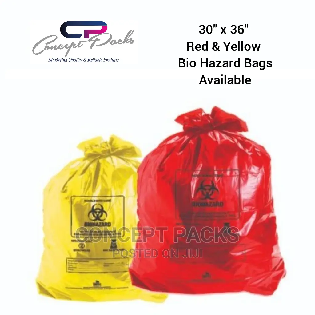 50pcs- 150gauge -50ltr Biohazard Garbage Trash Bags
