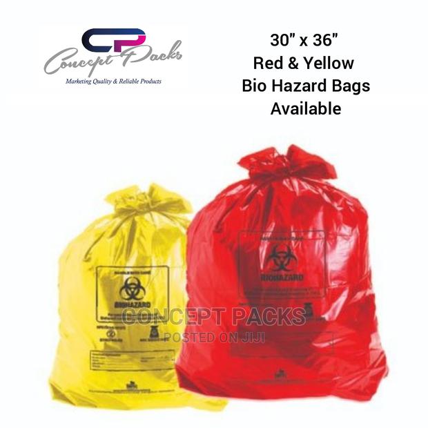 50pcs- 150gauge -50ltr Biohazard Garbage Trash Bags - main view