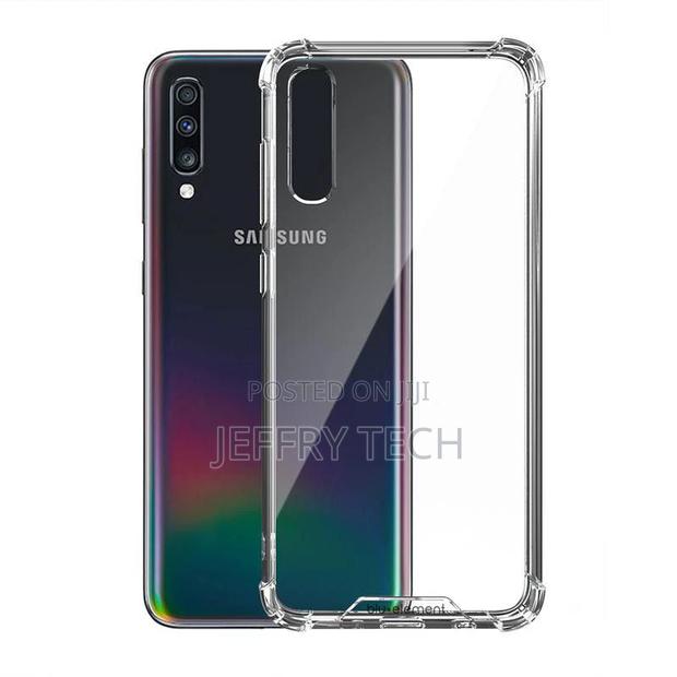 Shockproof TPU Gel Cover Samsung A70 - Clear - main view