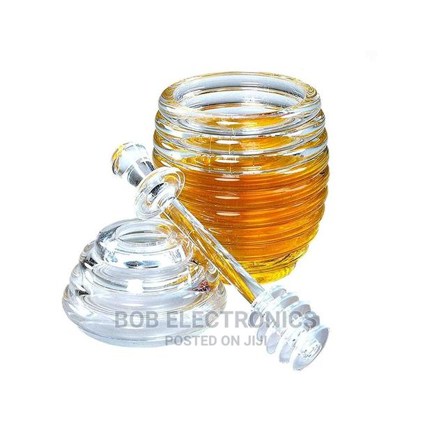 Acrylic Honey Jar With a Dispenser Stick