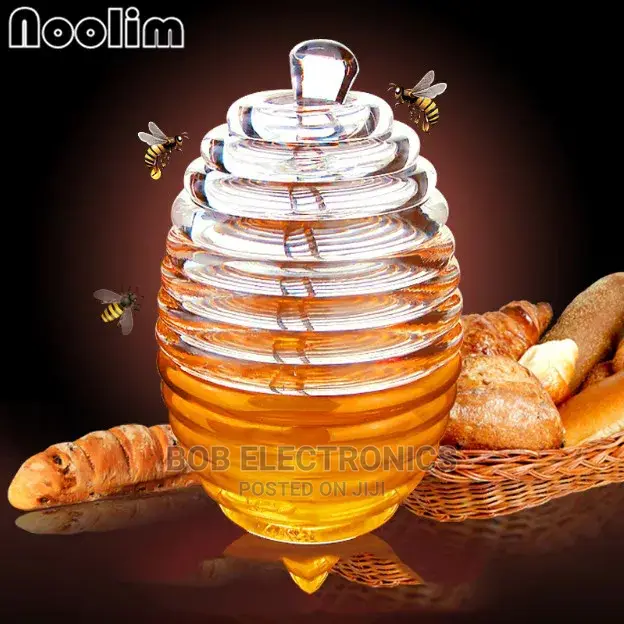 Acrylic Honey Jar With a Dispenser Stick
