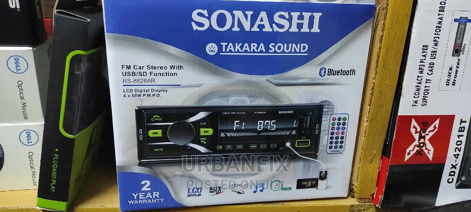 Car Radio With Bluetooth, FM, USB and Auxiliary Ports