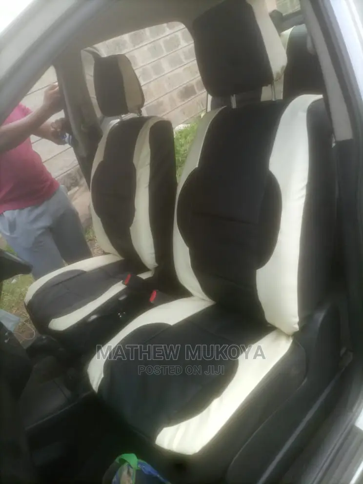 Cream Black Car Seat Covers