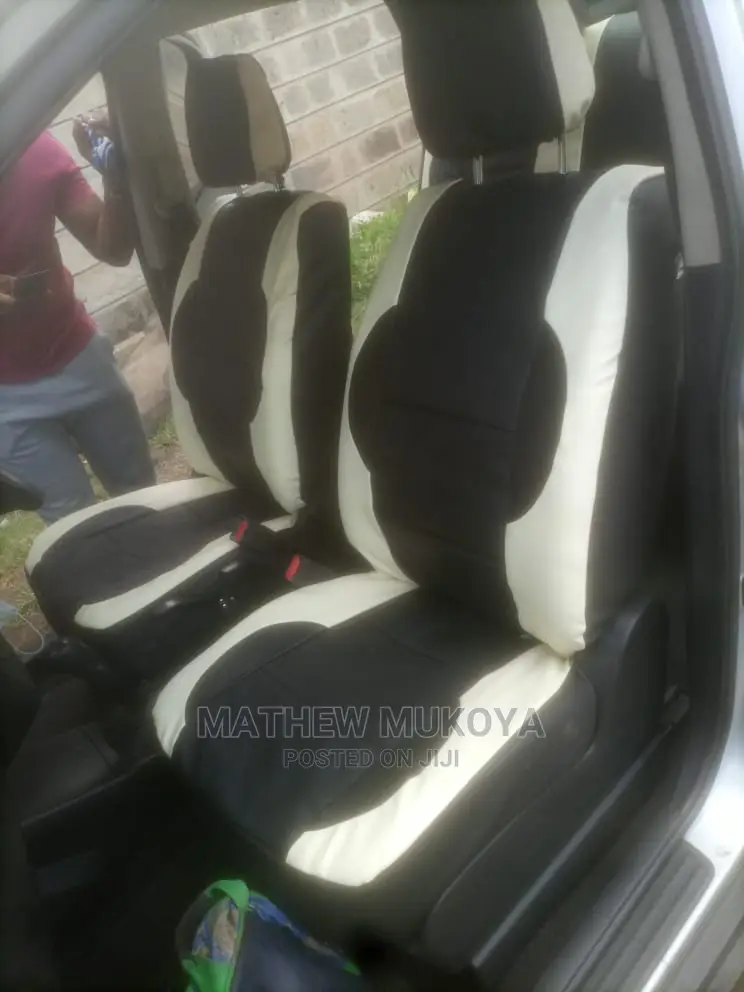 Cream Black Car Seat Covers